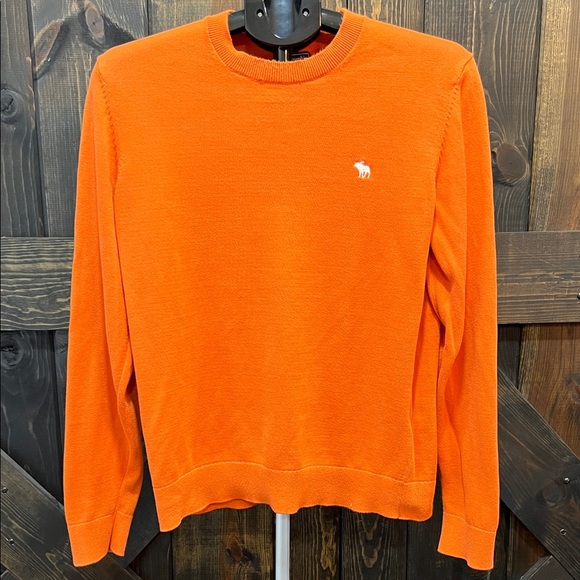 Abercrombie & Fitch Tops - Abercrombie & Fitch Sweatshirt M Orange Moose Graphic‎ Logo Crewneck Soft Preppy